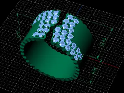 Fashion Ring  3D print model