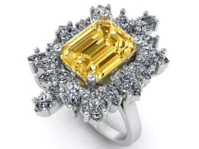 diamond ring 135 3D print model