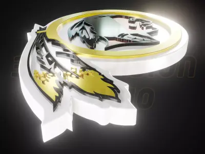 Washington Redskins logo - Cinematic - 3D print 3D model