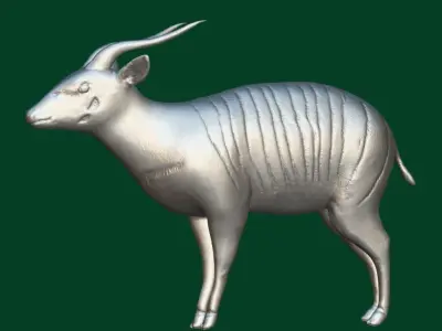 Eastern Bongo Male Antelope Low-poly 3D model