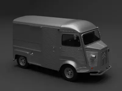 Citroen H High-poly van 3D model