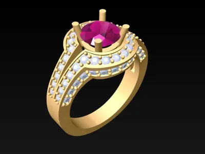 Diamond Ring - Womens Rings - N719956 3D print model