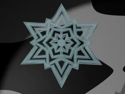Snowflake Free low-poly 3D model