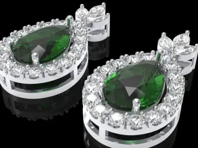 Teardrop Earrings 3D print model