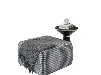 Bench and side table 3D model