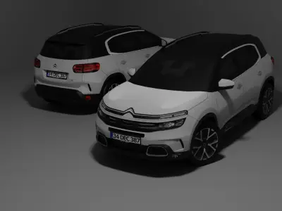 2019 Citroen C5 Aircross Low-poly 3D model