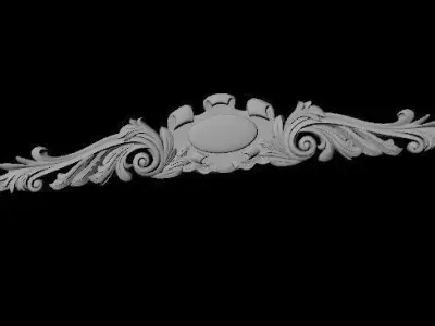Central decor ornament for furniture 3D model 600