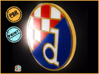 Dinamo Zagreb logo - Cinematic - 3D print 3D model