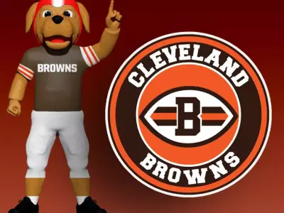 NFL - CLEVELAND BROWNS FOOTBALL MASCOT STATUE - 3D PRINT 3D print model