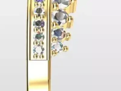 ANILLO TIARA - solitario 3D print model