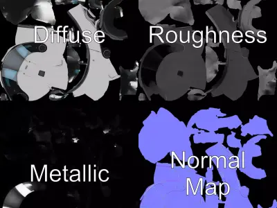 Sleek White Helmet model pack Low-poly 3D model