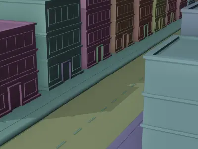 Megapoly City Basic Pack Low-poly 3D model 3D model