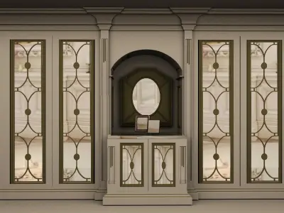 Dressing cabinet Free low-poly 3D model