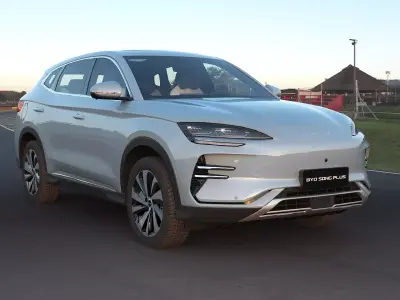 2026 BYD SealU EV with lowpoly interior Low-poly 3D model