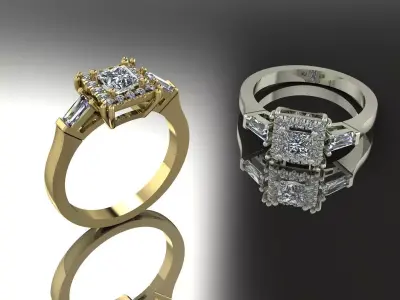 Jewelry Ring Gold 3D print model 12