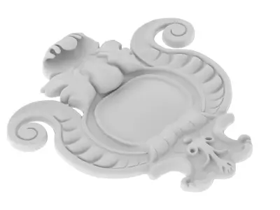 Cartouche Ornament 002  3D model