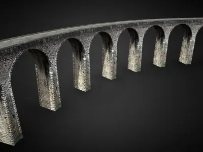 The Manari Bridge 3d Low-poly 3D model