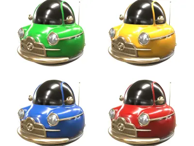 Stylized car 3d model Low-poly 3D model