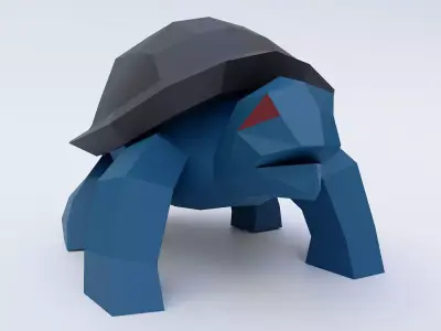 Old turtle 3d model  Low-poly 3D model