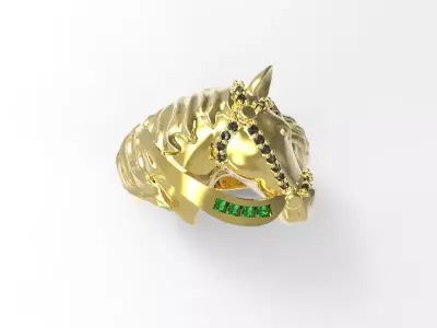 HORSE RING STONES 3D model