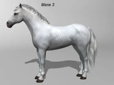 Horse - White 3D model