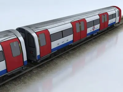 LONDON TUBE STOCK 1995 Low-poly 3D model