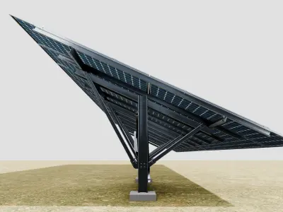 Single Column Solar Construction Type-1 3D model