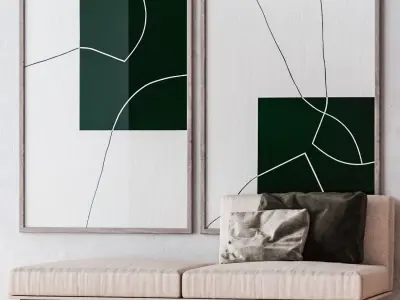 Set of large wall paintings  549 3D model