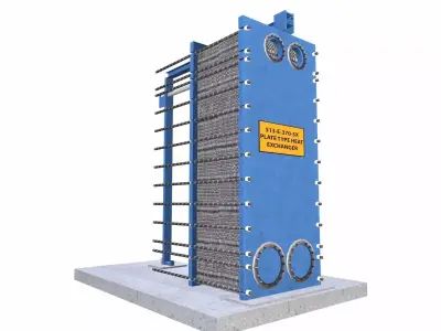 Heat Exchanger Low-poly 3D model
