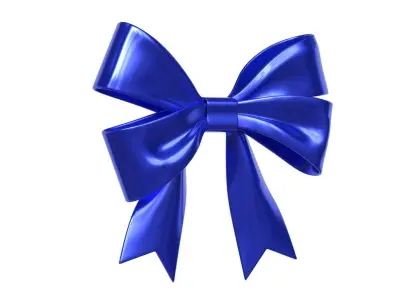 Christmas Bow Ribbon 92 Low-poly 3D model