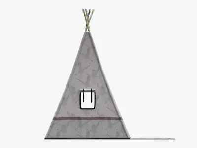 Children tepee with playmat 3D model