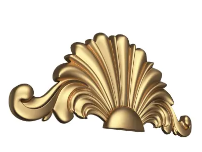 Shell Carved 04 Low-poly 3D model