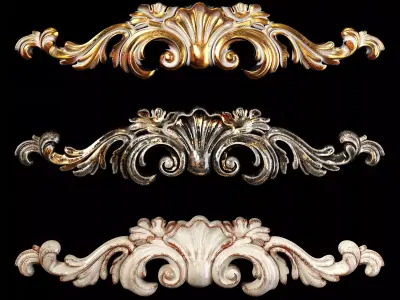 Classic carved 009 3D model purchase