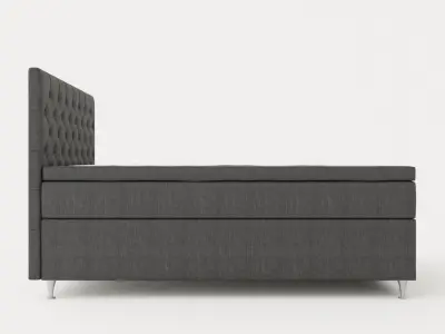 Joluma Complete Bed Package Continental Bed 180x200 Darkgr Low-poly 3D model
