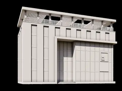 02 Modern Office Building With Terrace 3D model