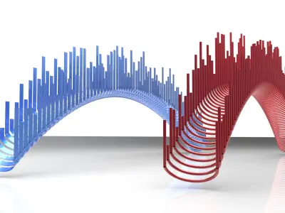 Parametric Staircase Facade Design Grasshopper Rhino Files 3D model