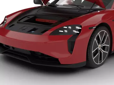 Porsche Taycan Turbo 2025 HQ 3d model 3D model