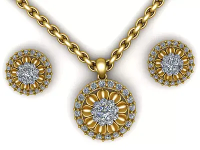 LUXURY GOLDEN LOCKET SET 3D PRINTABLE MODEL  3D print model