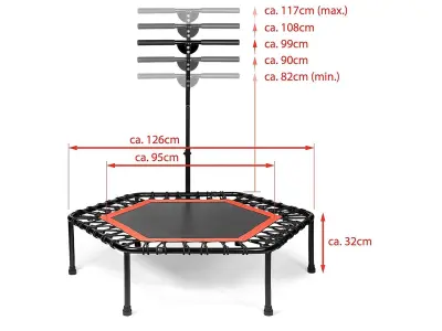 SportPlus Fitness Trampoline with Optional Folding Function 3D model