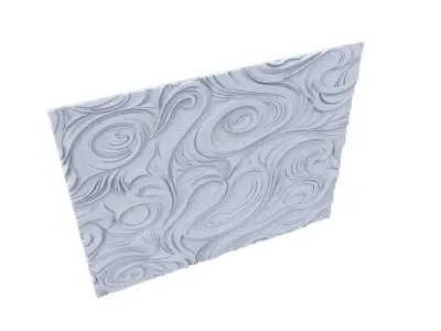 modern panel wall  decor set wall relief mural CNC 67  3D model