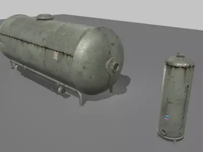 Industrial Tank 3 Low-poly 3D model