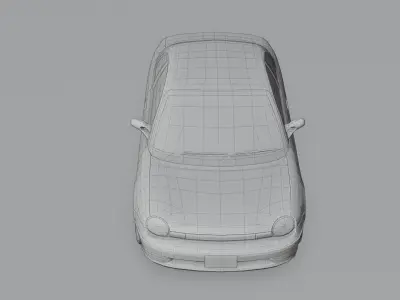 Classic Low Poly Sedan Car with Street Livery Game Ready Asset Low-poly 3D model