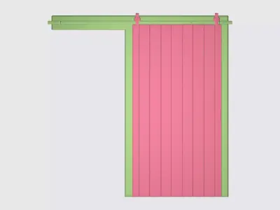 Sliding door 03 3D model