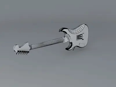Nuno Bettencourts Washburn N4 relic model guitar Free 3D model