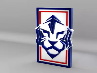Korea Republic National Soccer Team Logo 3D model