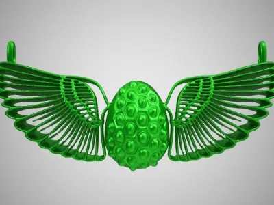 Wing Egg Necklace 3D print model