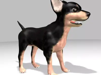 Chihuahua Dog Low-poly 3D model