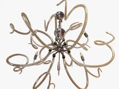 Bellart vanity glass chandelier 3D model