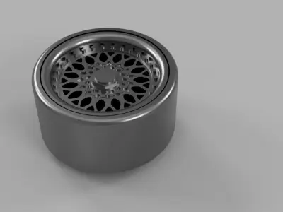Wheel BBS 17 inch - miniature scale 1-64 Hotweels Greenlight 3D print model