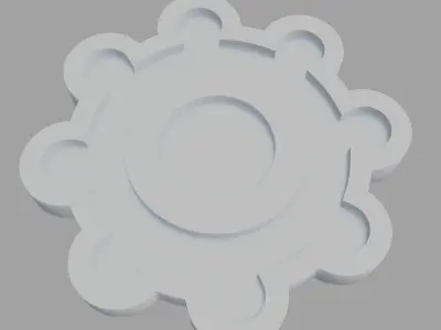 Curved Gear Free 3D model